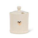 Heart on Covered Jam Jar