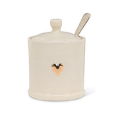Heart on Covered Jam Jar