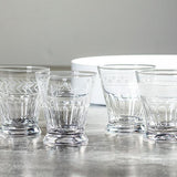 Tumbler Glass with Cutting