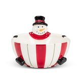 Snowman Stripe Sm Bowl-4"D