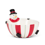 Snowman Stripe Sm Bowl-4"D