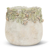 Oak Leaves & Acorns  Planter