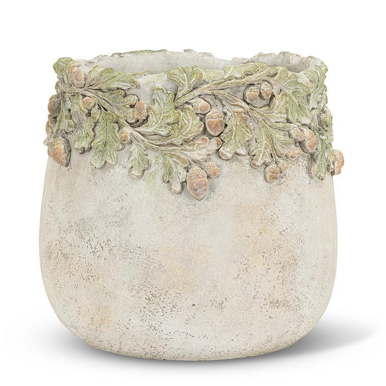 Oak Leaves & Acorns  Planter