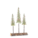 Glitter Triple Tree on Log