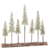 Snowy Trees on Log