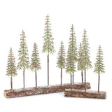 Snowy Trees on Log