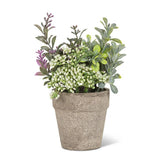 Mixed Greenery with Lavender Plant Pot