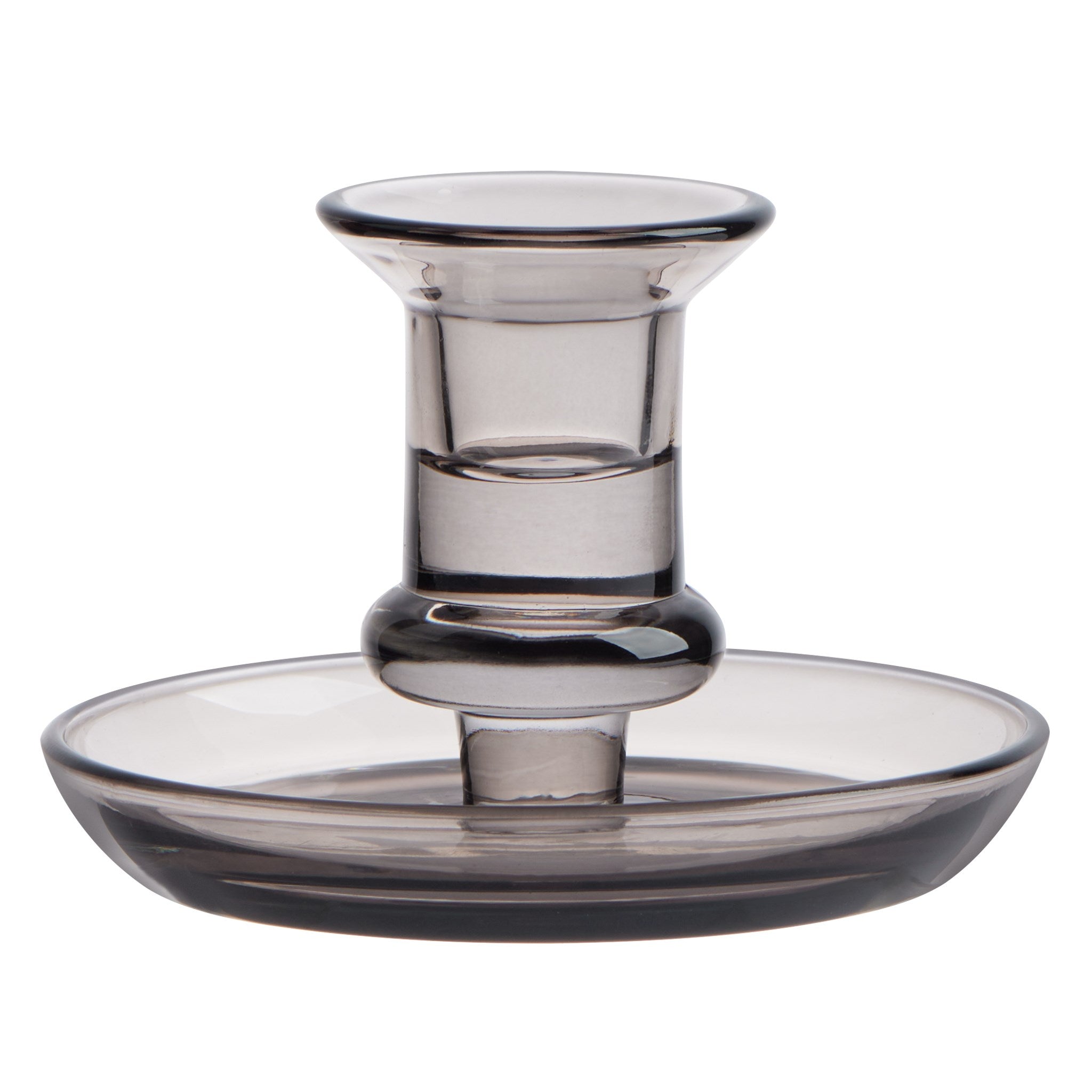 Delia Glass Taper Candle Holder | Champagne