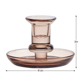 Delia Glass Taper Candle Holder | Champagne