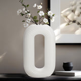 Circa Ceramic Oval Ring Vase