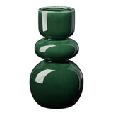 Sintra Double Bulb 10h" Ceramic Vase - Shiny Green
