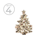 Golden Tree Napkin Ring - Set Of 4
