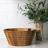 Acacia Wood Beehive Salad Bowl