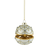 Glass Keepsake White Oranment