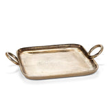 Large Gold Ring Handle Tray