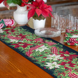 Christmas Cottage Runner - Navy
