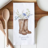 Garden Boots Tea Towel