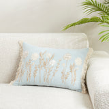 Blue Delicate Floral Pillow
