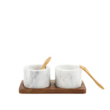 Tapas Living Acacia And Marble Seasoning Set
