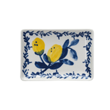 Hand-Painted Stoneware Dish | Lemons