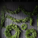 Navy Plum Berry Norfolk Cypress Real Touch Wreath - 24"