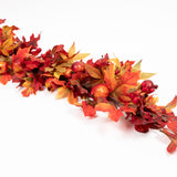 Fall Leaf and Pomegranate Berry Garland | 48 Inch