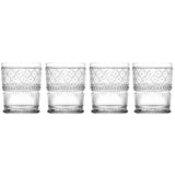 Claro Clear Double Old Fashion| Set of 4