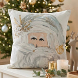 Teal Santa Pillow
