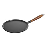Cast iron Pancake pan with wooden handle | 28 cm