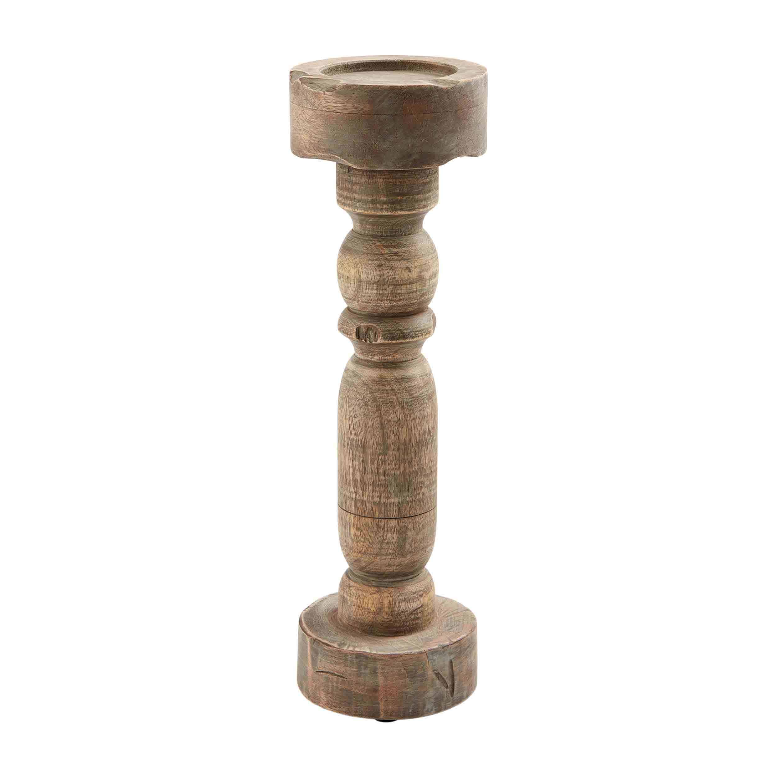 Chunky Wood Candle Stick