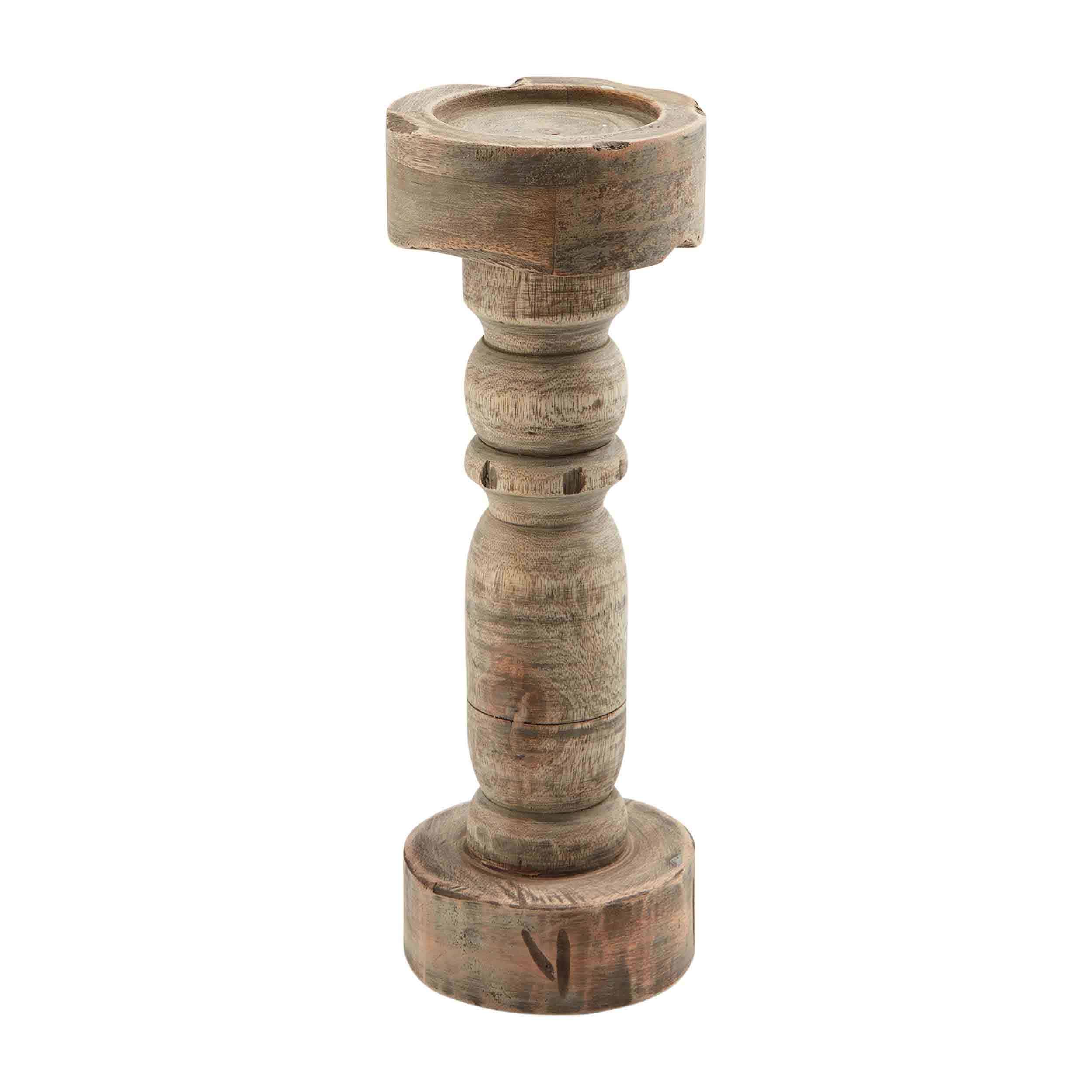 Chunky Wood Candle Stick