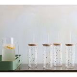 Heart Glass Sippers With Straw