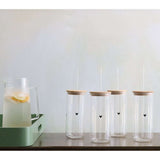 Single Heart Glass Sippers With Straw