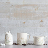 Embossed Floral Mug