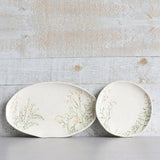 Embossed Floral Ceramic Plate