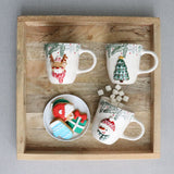 Holly Ho Ho Ho Deer Ceramic Mug