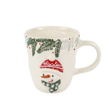 Holly Ho Ho Ho Snowman Ceramic Mug
