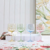 Floral Wine Glass