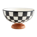Checkered pedestal Bowl