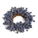 Iced Blue Berry Wreath Candle Ring
