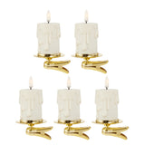 Box of Votive Glittered Cream Drip Candle