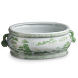 Green and White Planter