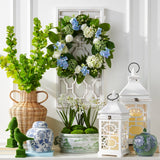 Green and White Planter