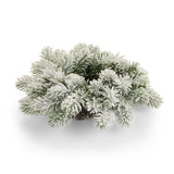 10" Flocked Pine Mini Wreath Candle Ring