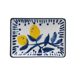 Hand-Painted Stoneware Dish | Lemons