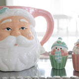 Pink Santa Salt & Pepper Set