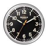 14" Runwell Clock | Chrome/Black