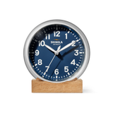 6" Runwell Clock | Chrome/Navy