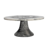 Radiant Resin Cake Stand - Black & White