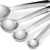 All-Clad Stainless Steel Measuring Spoons Cookware Set, 4-Piece, Silver